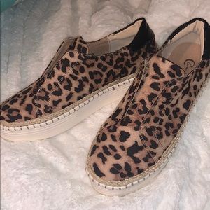 Leopard print sneakers! Brand new, never been worn